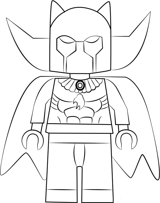 Dibujo de Lego Pantera Negra para Colorear