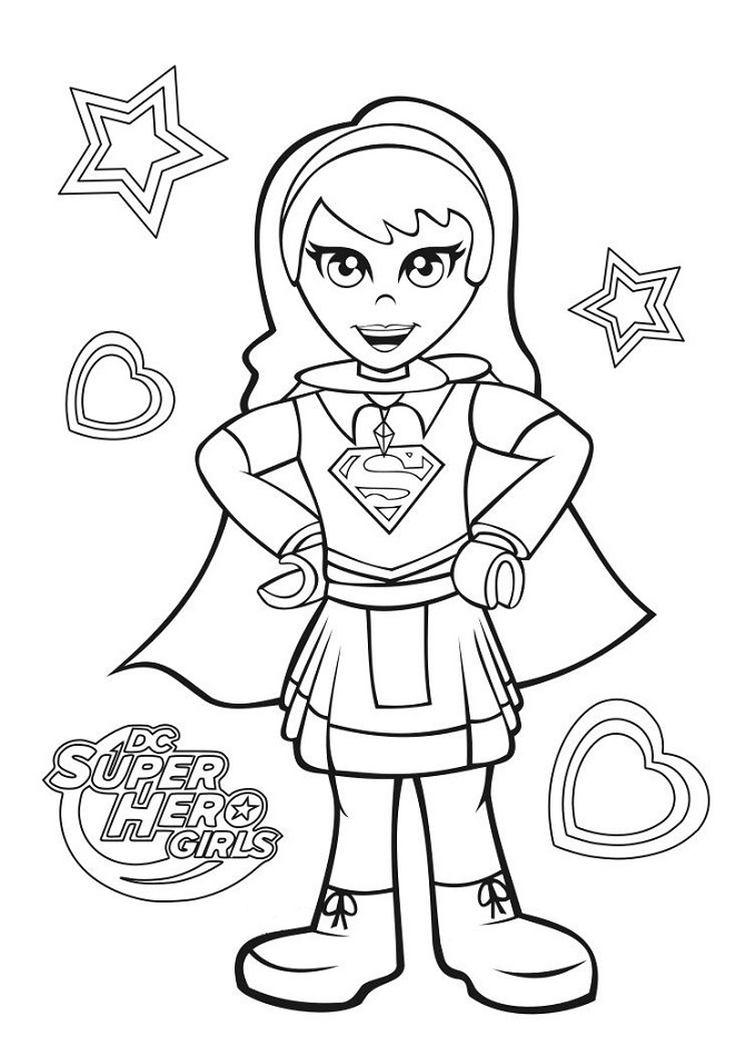 Dibujo de Lego Superchica para Colorear