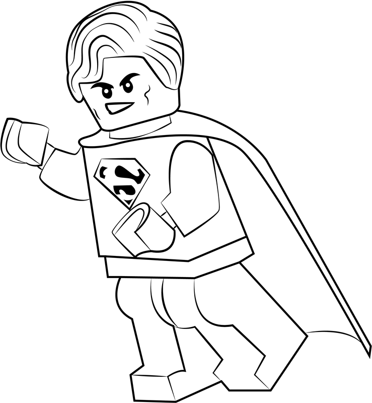 Dibujo de Lego Superman para Colorear