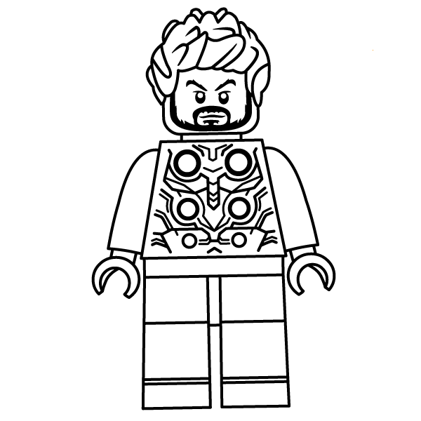 Dibujo de Lego Thor en Thor Ragnarok para Colorear