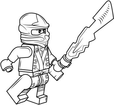 Dibujo de Ninjago Kimono Cole para Colorear