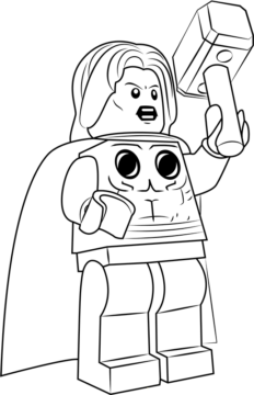 Dibujo de Thor Lego para Colorear
