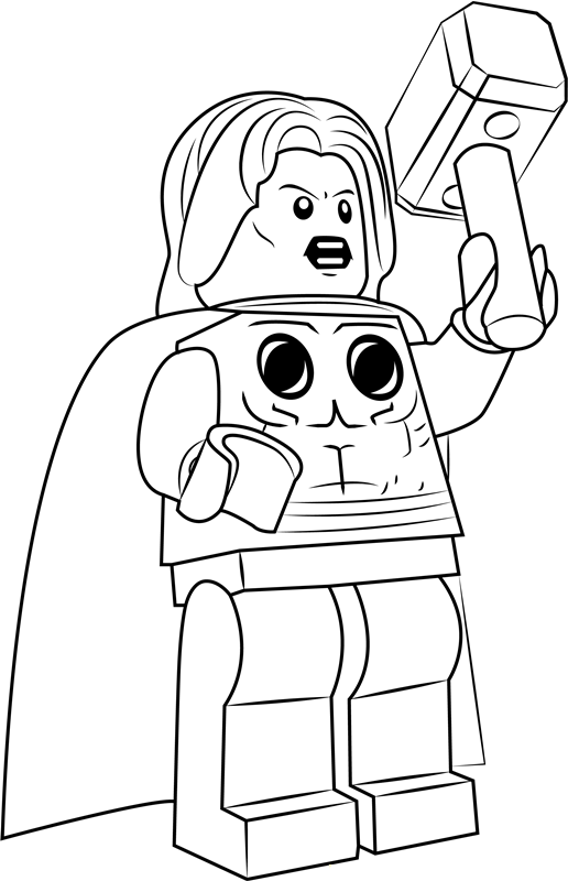 Dibujo de Thor Lego para Colorear