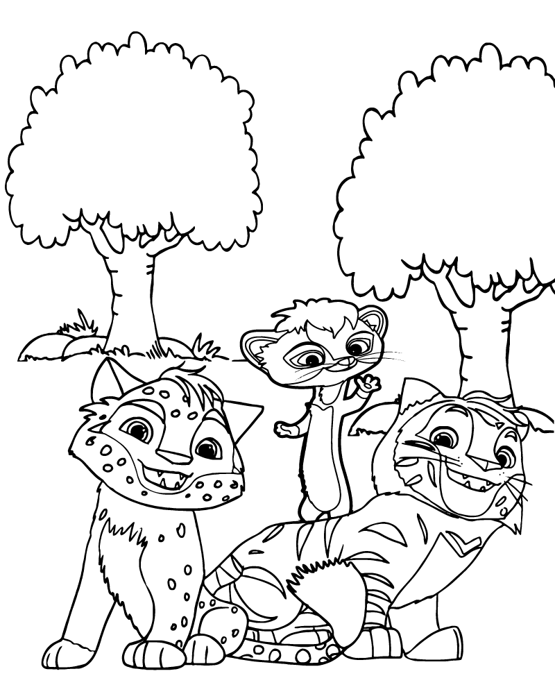 Dibujo de Free Leo And Tig Coloring Page para Colorear