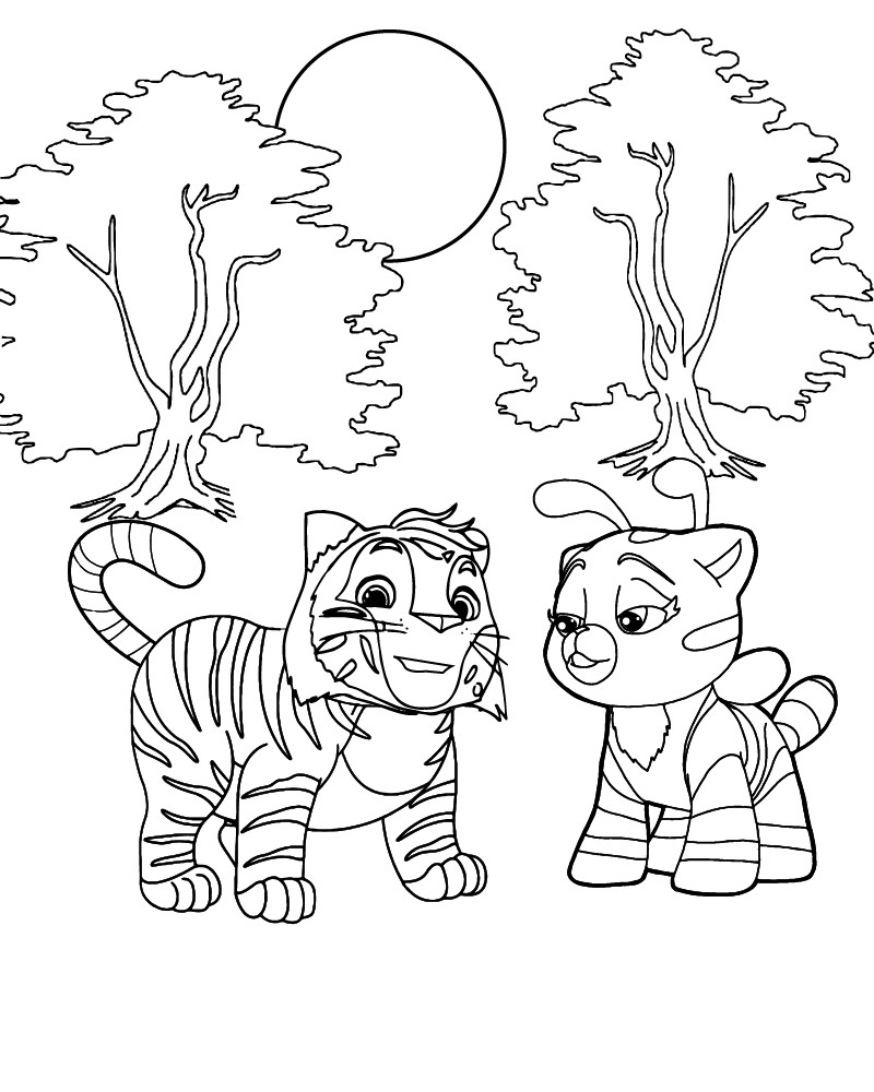 Dibujo de Leo And Friend Printable Coloring Page para Colorear