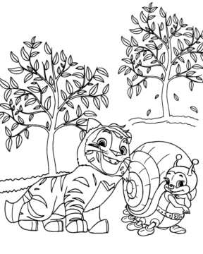Dibujo de Tig And Snail Coloring Page para Colorear