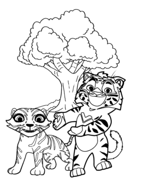 Dibujo de Tig With Friend Coloring Page para Colorear