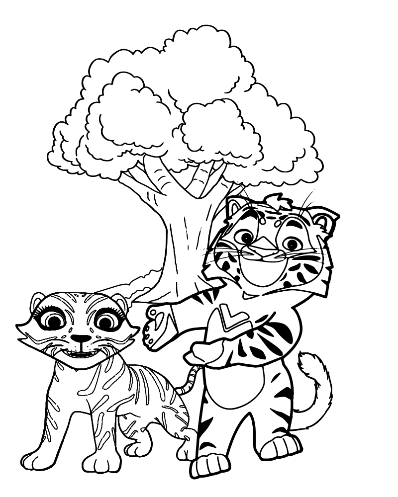 Dibujo de Tig With Friend Coloring Page para Colorear