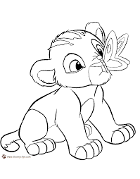 Dibujo de Bebé Simbad en el Rey león para Colorear