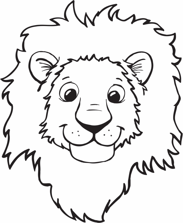 Dibujo de Cara de león para Colorear