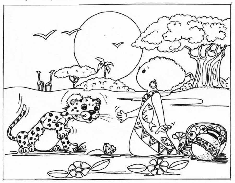 Dibujo de Leopardo Asombroso para Colorear