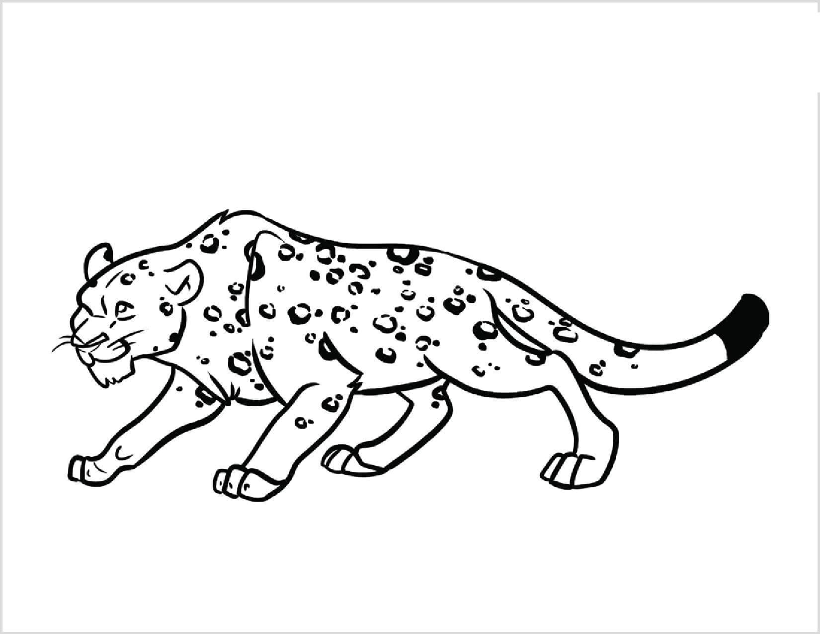 Dibujo de Leopardo Impresionante para Colorear