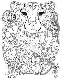 Dibujo de Mandala de Leopardo para Colorear