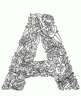 Dibujo de Letra a 1 para Colorear