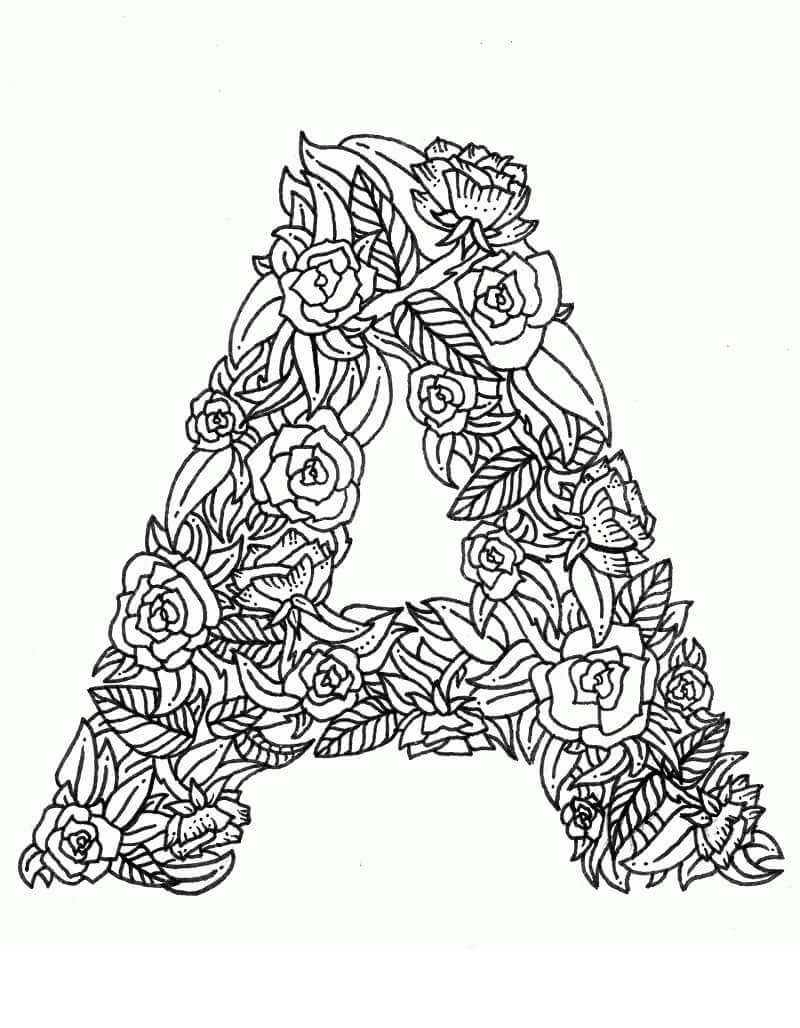 Dibujo de Letra a 1 para Colorear
