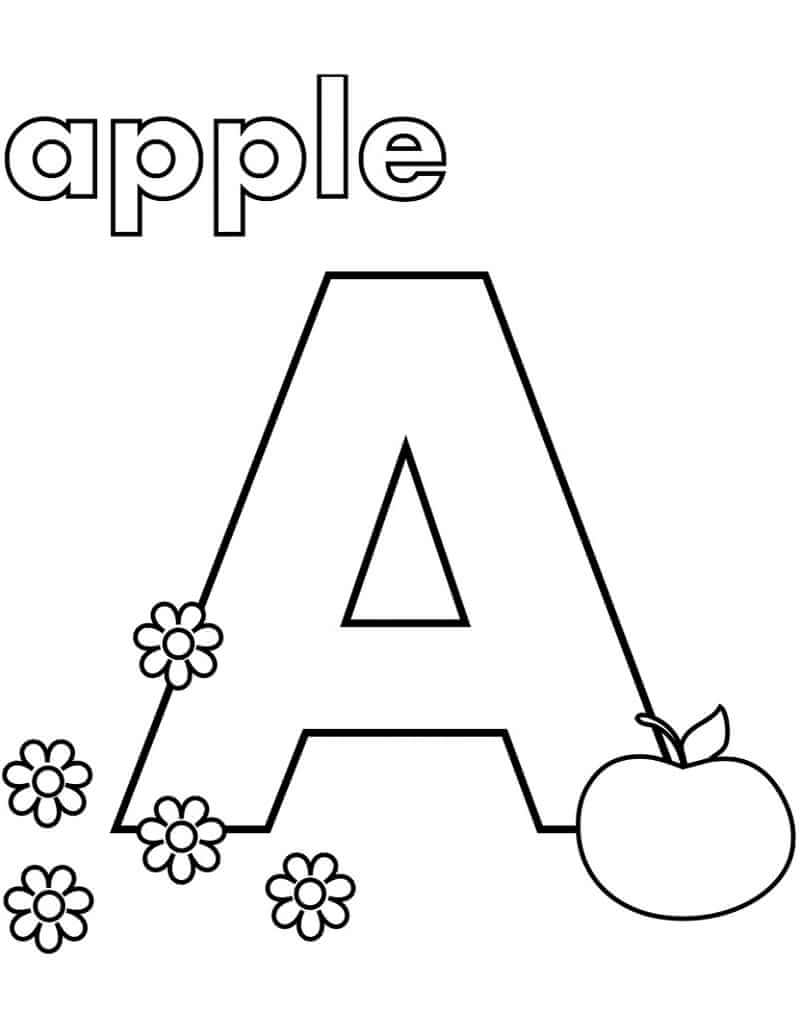 Dibujo de Letra a para Colorear