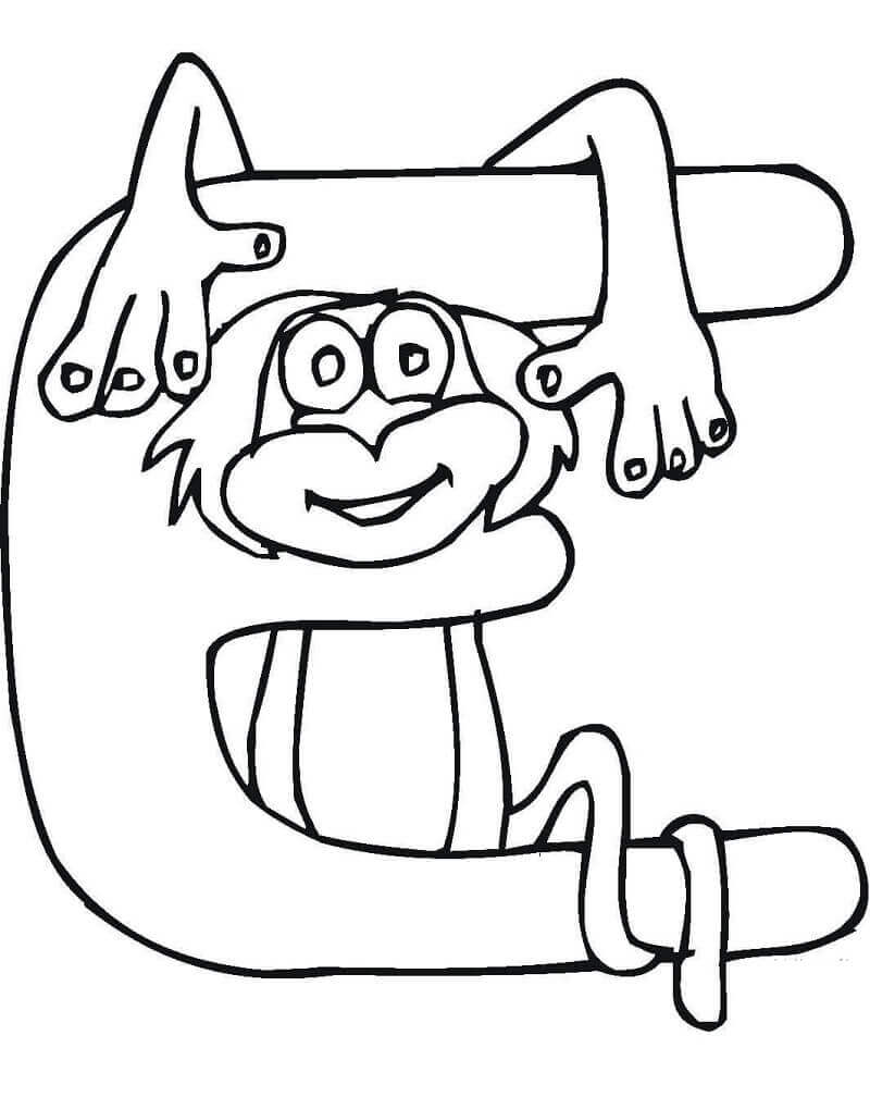 Dibujo de Letra e 3 para Colorear
