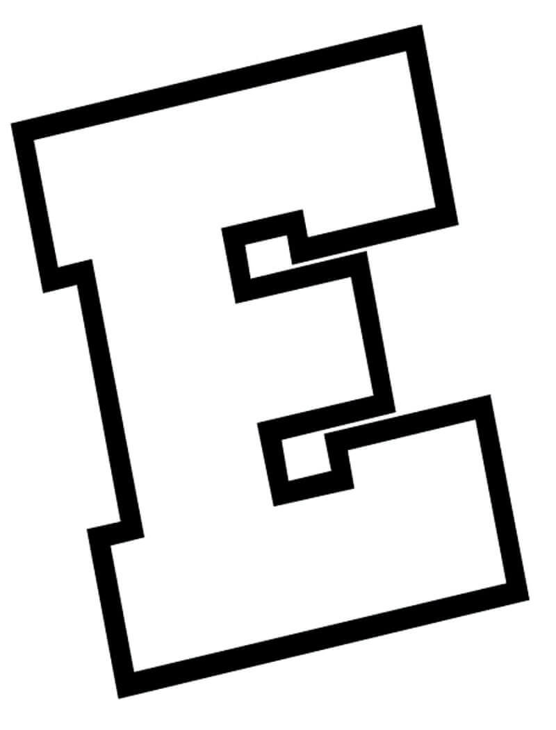 Dibujo de Letra e 5 para Colorear