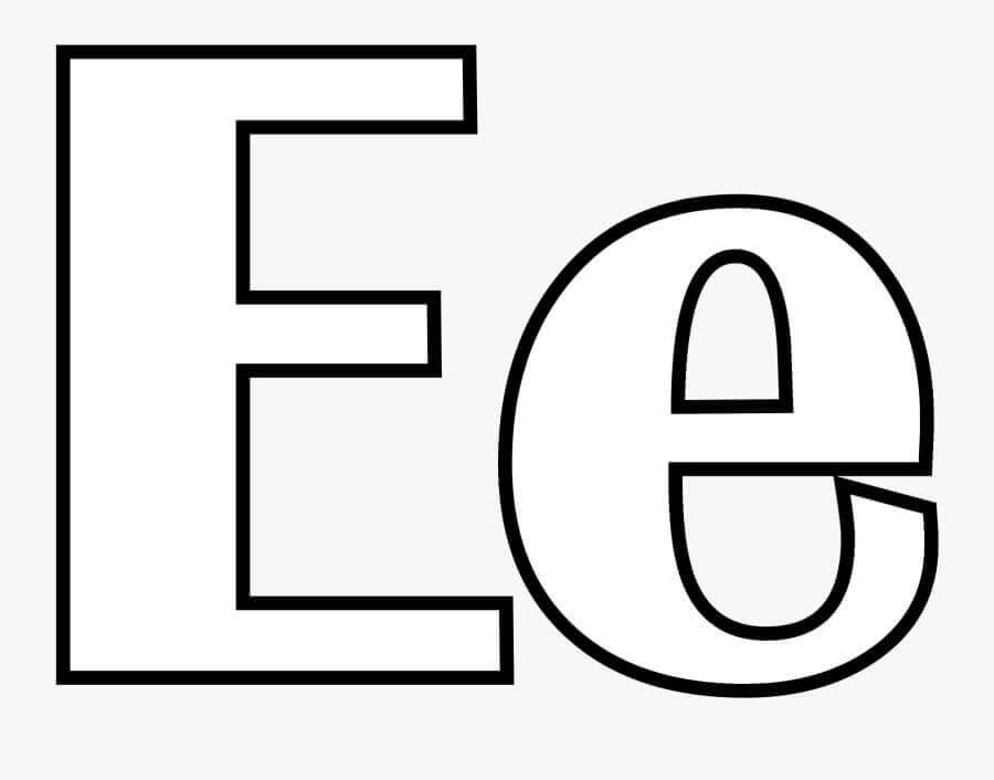 Dibujo de Letra e 8 para Colorear