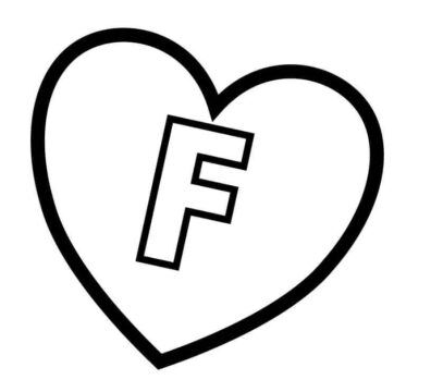 Dibujo de Letra F 7 para Colorear