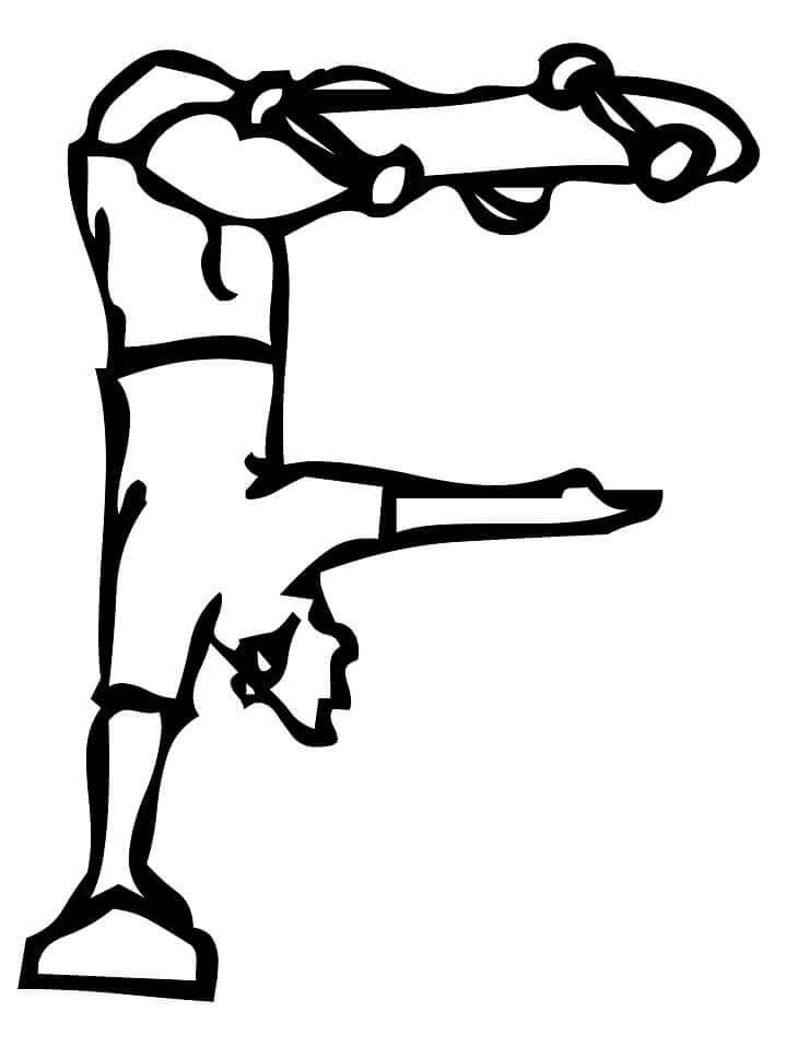 Dibujo de Letra F6 para Colorear
