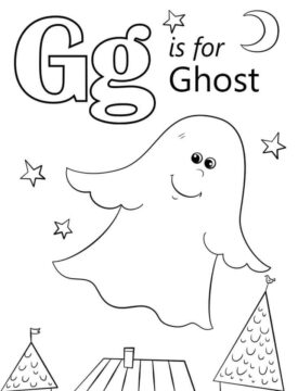 Dibujo de Letra Fantasma G para Colorear