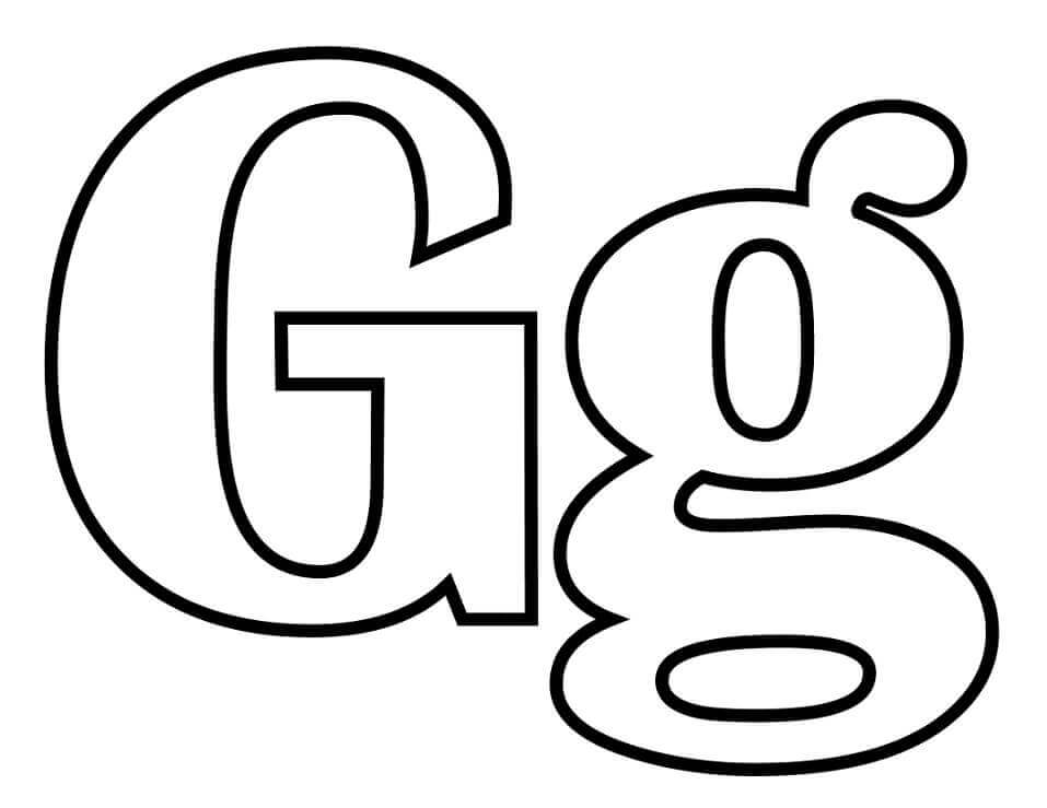 Dibujo de Letra G G para Colorear
