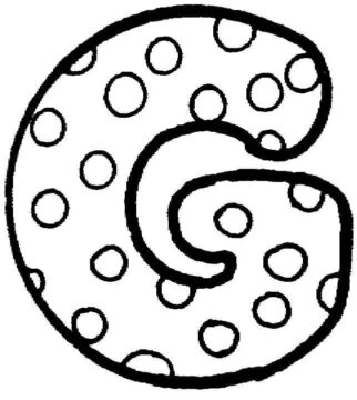 Dibujo de Lunares Letra G para Colorear