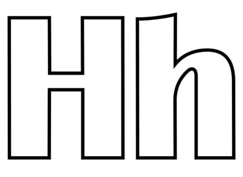 Dibujo de Letra H H para Colorear