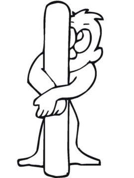 Dibujo de Letra I Mono para Colorear
