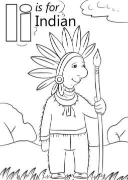 Dibujo de Letra India I para Colorear