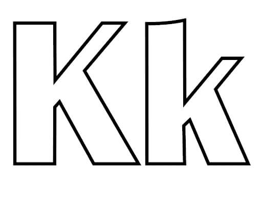 Dibujo de Dos Letra K para Colorear