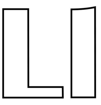 Dibujo de Letra L L para Colorear