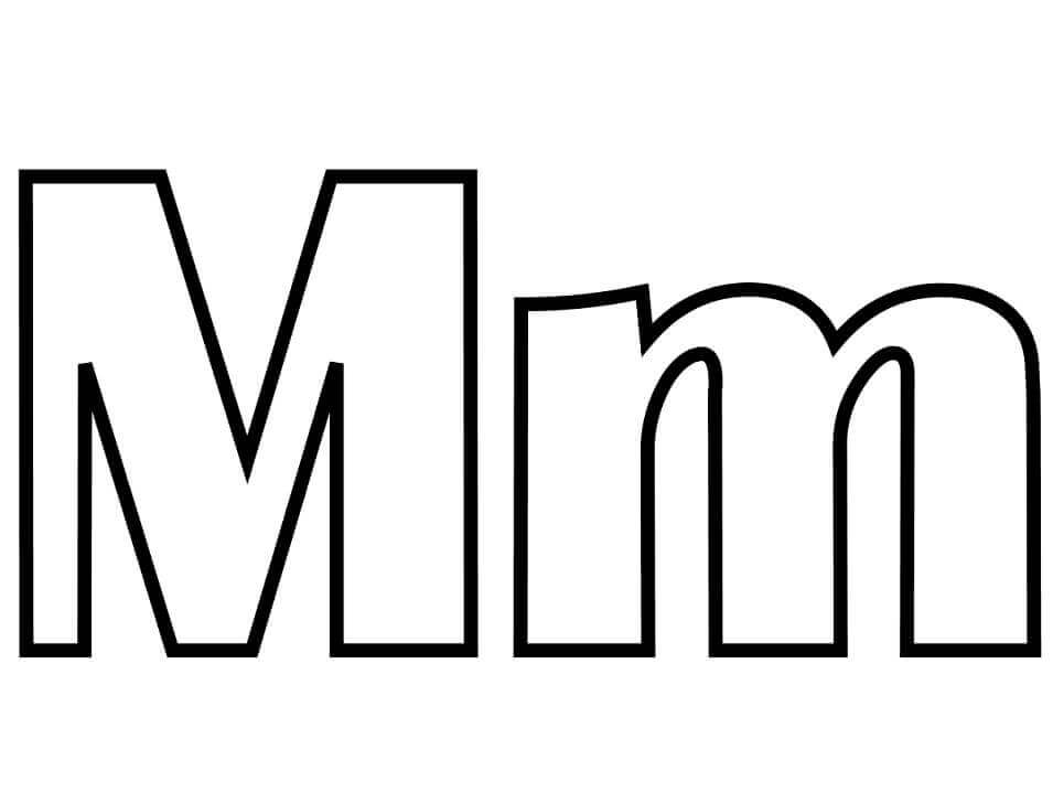 Dibujo de Letra M M para Colorear