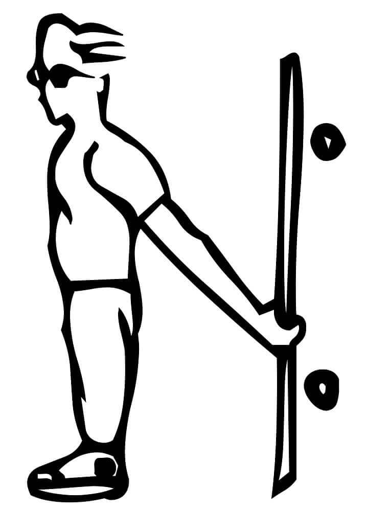Dibujo de Letra N Personas con Patineta para Colorear
