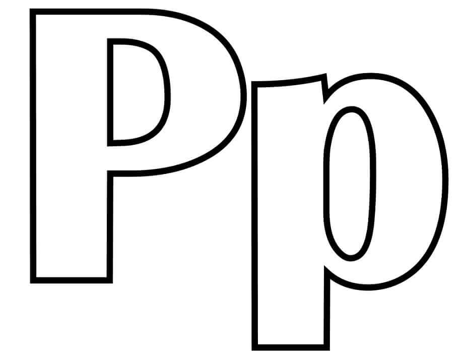 Dibujo de Letra P P para Colorear