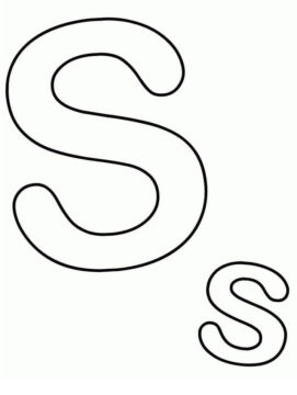 Dibujo de Letra Simple S para Colorear