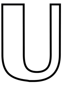 Dibujo de Letra U 2 para Colorear