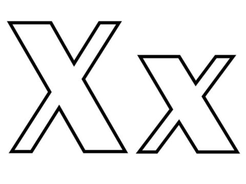 Dibujo de Letter X X para Colorear