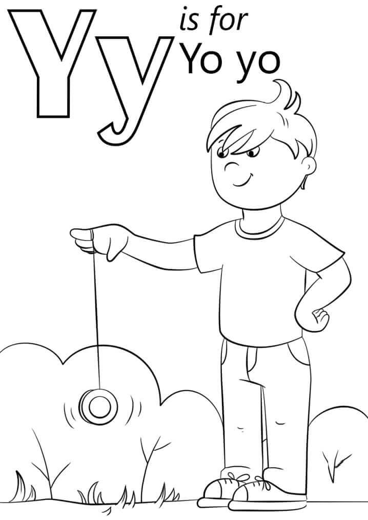 Dibujo de Yo Yo Letter y para Colorear