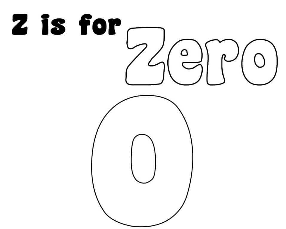 Dibujo de Cero Letra Z para Colorear