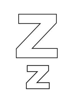 Dibujo de Letra Simple Z para Colorear