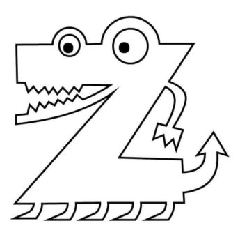 Dibujo de Letter Z Montruo para Colorear