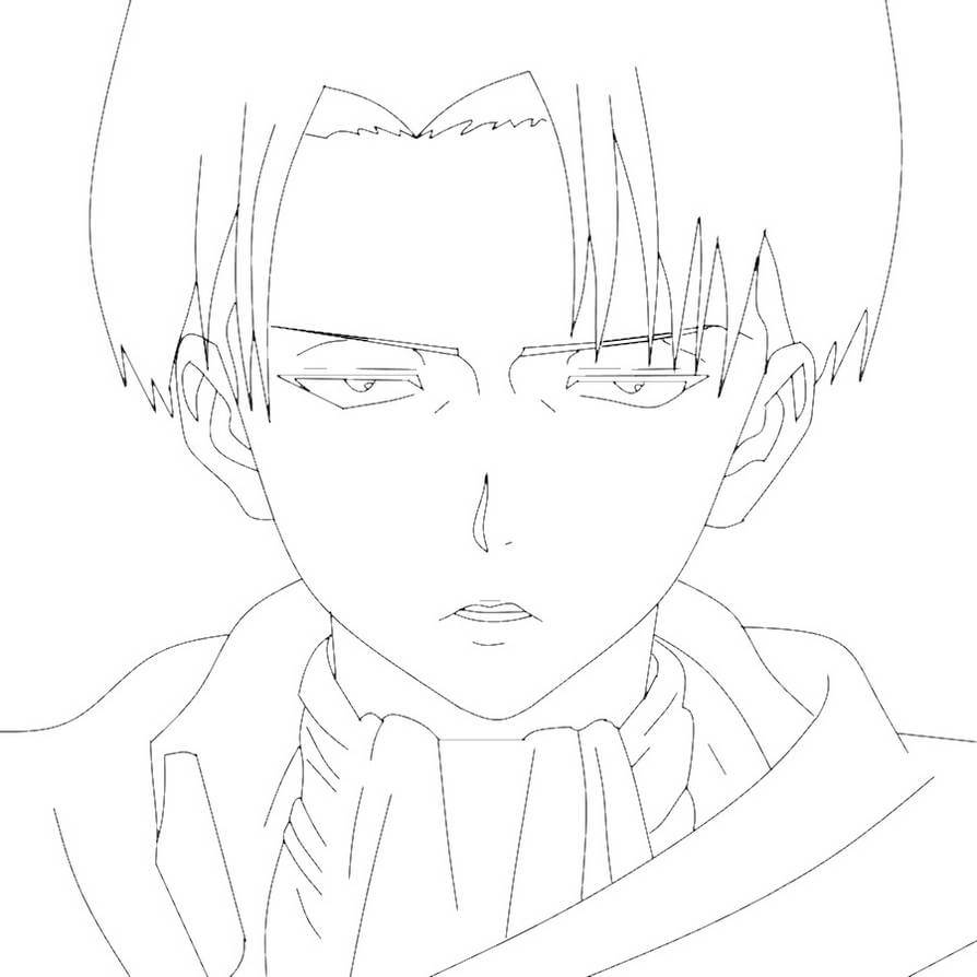 Dibujo de Anime Levi para Colorear