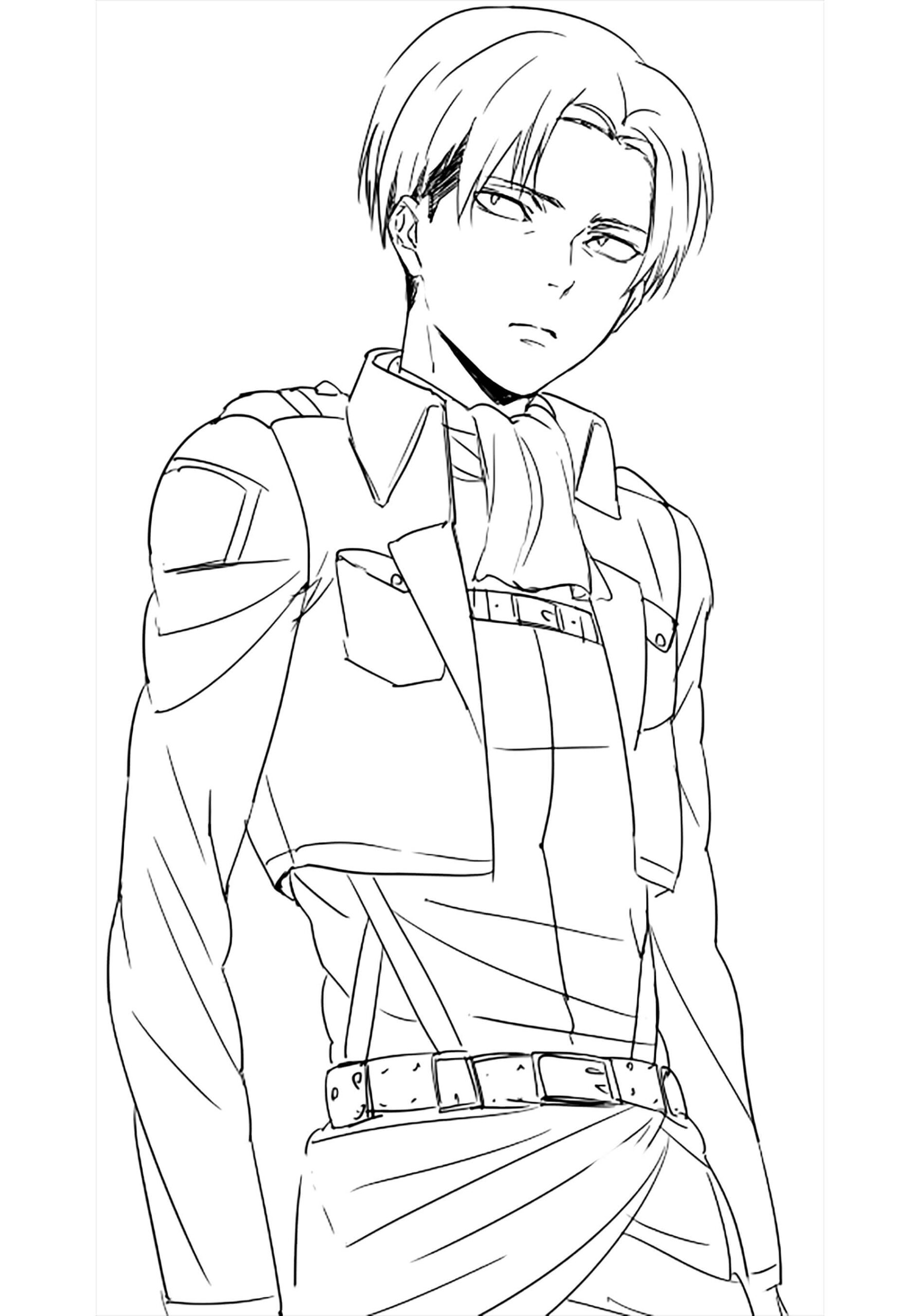 Dibujo de Levi Es Guapo Scaled para Colorear