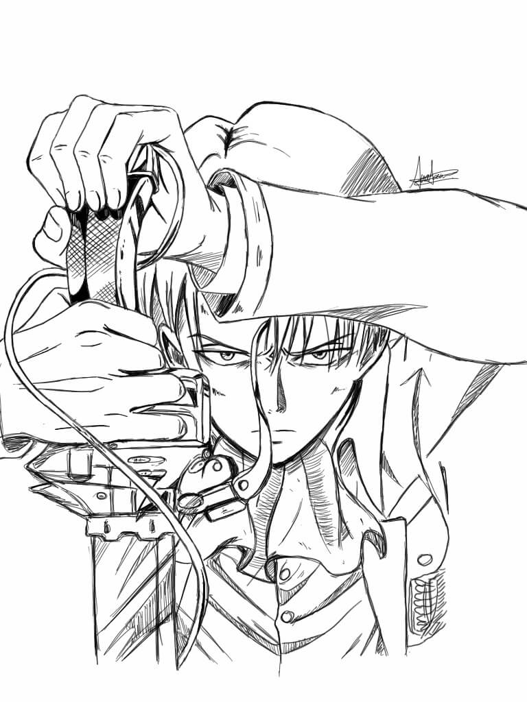 Dibujo de Levi Heichou para Colorear