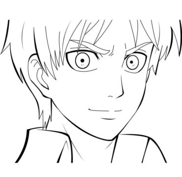 Dibujo de Levi Sonriendo para Colorear