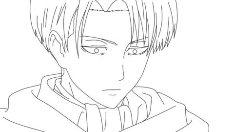 Dibujo de Levi Triste para Colorear