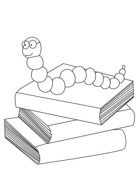 Dibujo de Amamos los Libros para Colorear