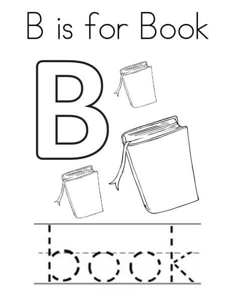 Dibujo de B Es para Libro para Colorear